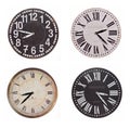 Set of vintage round clocks