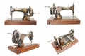 Set of vintage sewing machines Royalty Free Stock Photo
