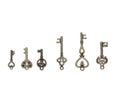 Set of vintage skeleton keys Royalty Free Stock Photo