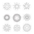 Set of vintage starburst Design template for icons, logos or graphic elements Royalty Free Stock Photo