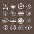 Set of vintage style elements of coffee shop