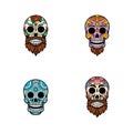 Set of Vintage Sugar Skull