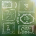 Set Of Vintage Symbols And Ribbons,Vector Illustration