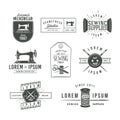 Set of vintage tailor labels, emblems and design