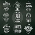 Set Of Vintage Typographic Backgrounds / Motivational Quotes