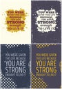 Set Of Vintage Typographic Poster. Motivational Quotes Royalty Free Stock Photo