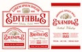 A set of Vintage vector alcohol labels Royalty Free Stock Photo