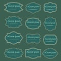Set of vintage vector frames and labels. Royalty Free Stock Photo