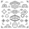 Set of vintage vector line elements Royalty Free Stock Photo