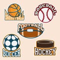 Set of vintage vector sport labels