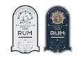 Set of vintage whiskey labels, banners and other designs. Ethnic elements in thin line style. Emblem of the alcohol