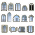 A set of vintage windows