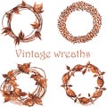 Set of vintage wreaths , then, whether woven from twigs , then,