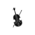 Set of violin logo instrumental icon illustration Royalty Free Stock Photo