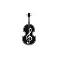 Set of violin logo instrumental icon illustration Royalty Free Stock Photo