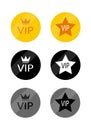 Set of VIP status icons. Vector illustration eps 10 Royalty Free Stock Photo