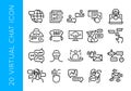 Virtual Chat Icons Set Royalty Free Stock Photo