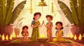 set of Vishu a cartoon characters and design elements Royalty Free Stock Photo