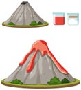 Set of volcano science experiment