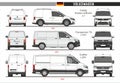 Set of Volkswagen Van and Minivans 2015-present Royalty Free Stock Photo