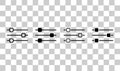 Set of Volume mixer icon, filter sound symbol button, switch sign vector illustration