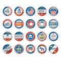 Set of voting badges. Vector illustration decorative design