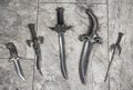 Set of War Knives Royalty Free Stock Photo