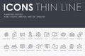 WAREHOUSE LOGISTIC Thin Line Icons