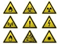 Set of warning signs Royalty Free Stock Photo