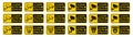 Set of Warning Signs Indicating 24 Hours CCTV in Operation for Safety Royalty Free Stock Photo