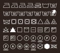 Set of washing symbols (Laundry icons)
