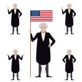 Set of Washington flat icons