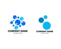 Set of Water bubbles logo template Royalty Free Stock Photo