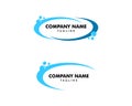 Set of Water bubbles logo template vector icon Royalty Free Stock Photo