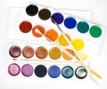 Set of water colour paints