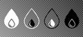 Set of water drop icon. Water icons Royalty Free Stock Photo