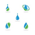 set of water drop logo and symbol design vector. Royalty Free Stock Photo