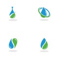 set of water drop logo and symbol design vector. Royalty Free Stock Photo