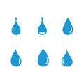 set of water drop logo and symbol design vector. Royalty Free Stock Photo