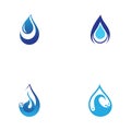 set of Water drop Logo Template vector illustration design Royalty Free Stock Photo