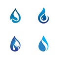 set of Water drop Logo Template vector illustration design Royalty Free Stock Photo