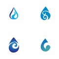 set of Water drop Logo Template vector illustration design Royalty Free Stock Photo