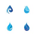 set of Water drop Logo Template vector illustration design Royalty Free Stock Photo