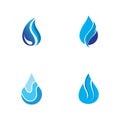 set of Water drop Logo Template vector illustration design Royalty Free Stock Photo