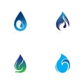 set of Water drop Logo Template vector illustration design Royalty Free Stock Photo