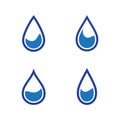 Set of Water drop Logo Template vector illustration