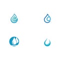 Set Water drop Logo Template vector Royalty Free Stock Photo