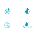 Set Water drop Logo Template vector Royalty Free Stock Photo