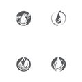 Set Water drop Logo Template vector illustration design Royalty Free Stock Photo