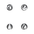 Set Water drop Logo Template vector illustration design Royalty Free Stock Photo